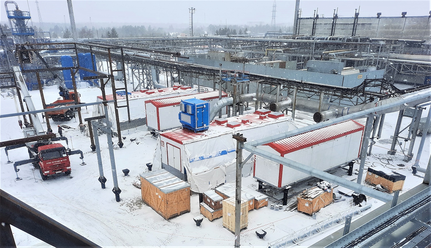 Three Electrically Driven GСUs are at the Erection Supervision Stage (Povkhovskoye Field, Khanty-Mansiysk Autonomous District)