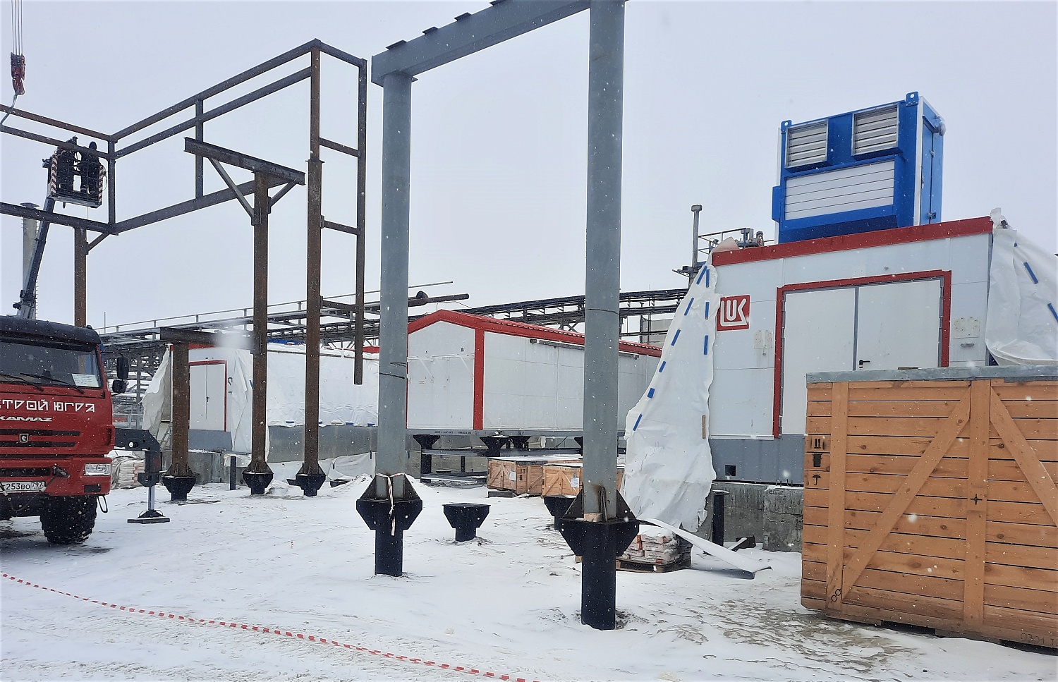 Three Electrically Driven GСUs are at the Erection Supervision Stage (Povkhovskoye Field, Khanty-Mansiysk Autonomous District)