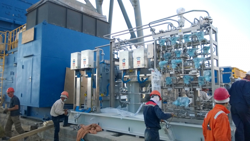 Компания «ИНГК» продолжает монтаж двух ГПА-16 для дожимной компрессорной станции «TIP-02 Акыртобе»